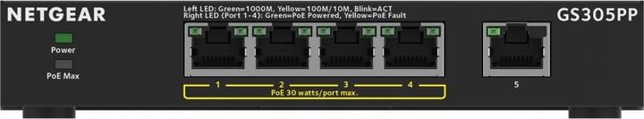 Actual product image Netgear Gs305Pp Unmanaged Gigabit (5 ports)