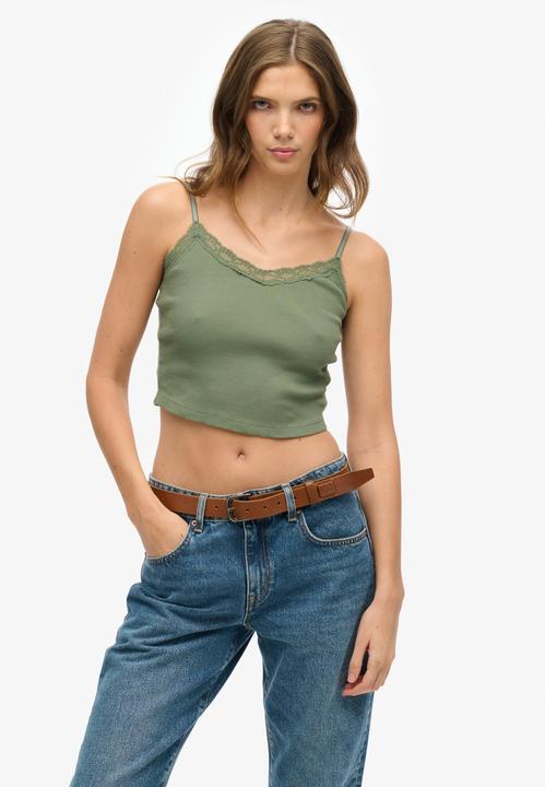 Actual product image Superdry Essential Lace Trim Crop Cami (10XL, 11XL, 12XL)