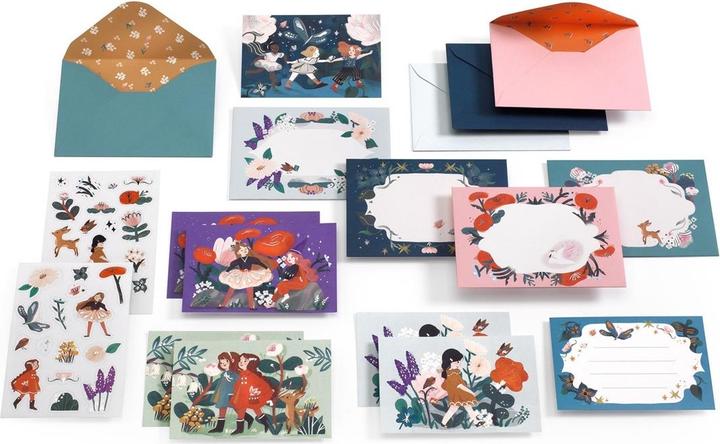 Produktbild Djeco Einladungskarten-Set Gartenfreundinnen