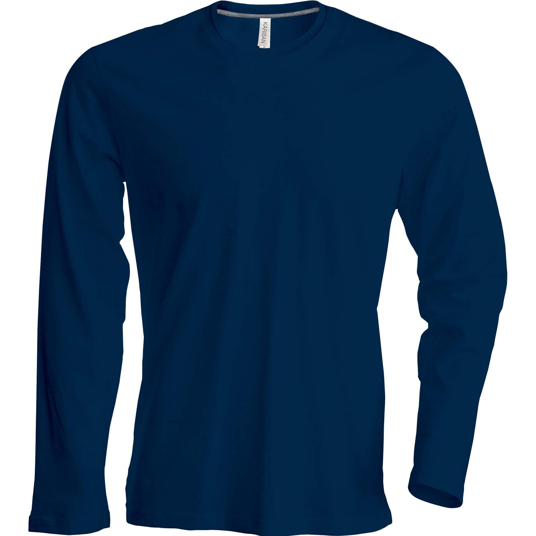 Kariban, Herren, Shirt, Col Rond, Blau, (4XL)