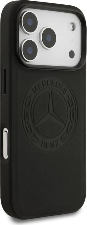 Produktbild Mercedes Leather Vintage Logo MagSafe Case for iPhone 17 Pro Black (Apple iPhone 17 Pro)