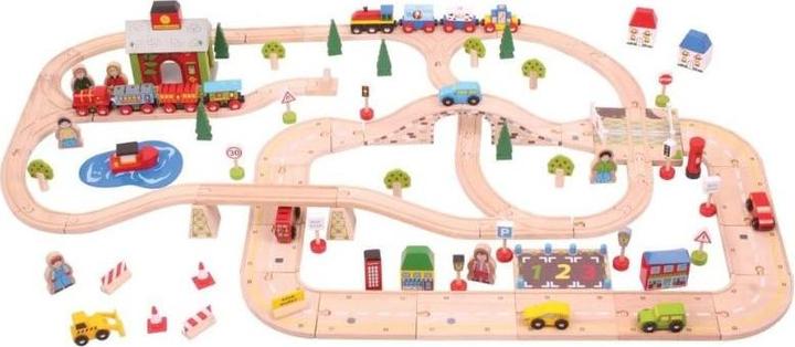 Actual product image Bigjigs Zestaw Drogi Miejskiej z Torem Drewnianym