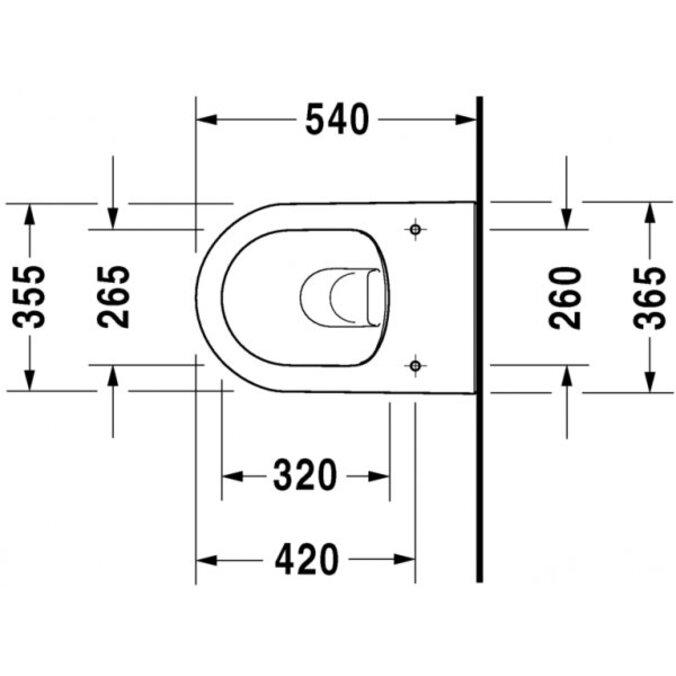 Thumbnail - Duravit, WC Deckel, Wand-WC DARLING NEW RIMLESS tief, 370x540mm weiss WG