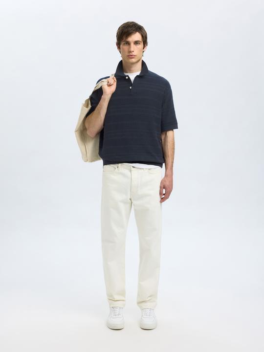 Actual product image Selected Textured Polohemd aus Strick (XL)