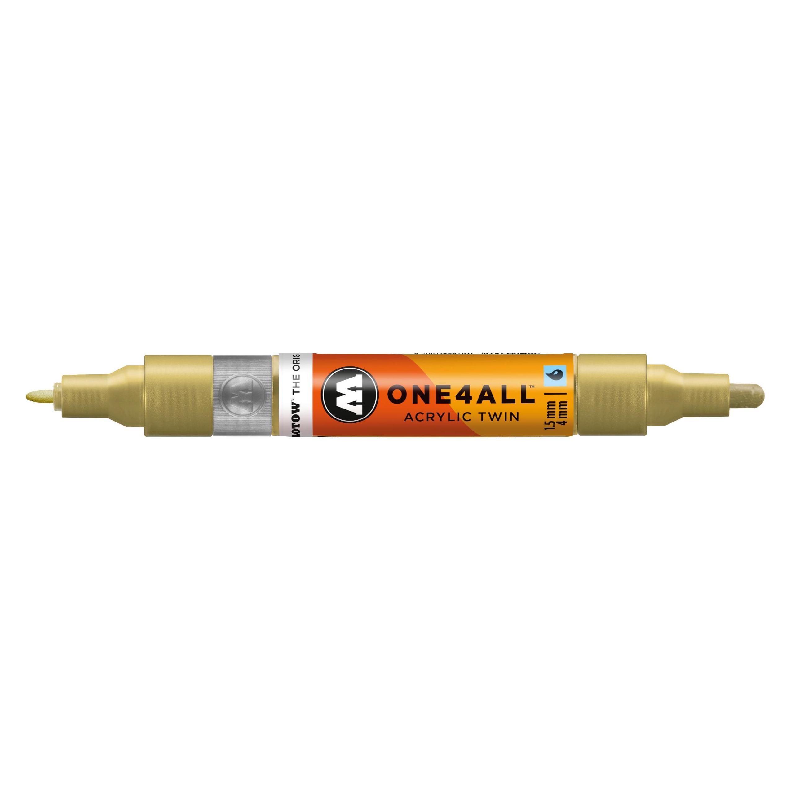Molotow Permanentmarker One4All Acrylic Twin Nachfüllbar 1, 5 Und 4mm M