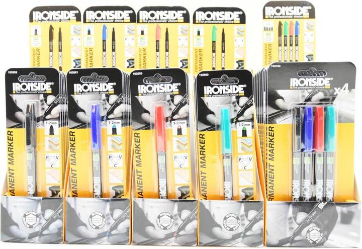 Produktbild Ironside Permanent-Marker schwarz wasserfest 1,5 - 3 mm