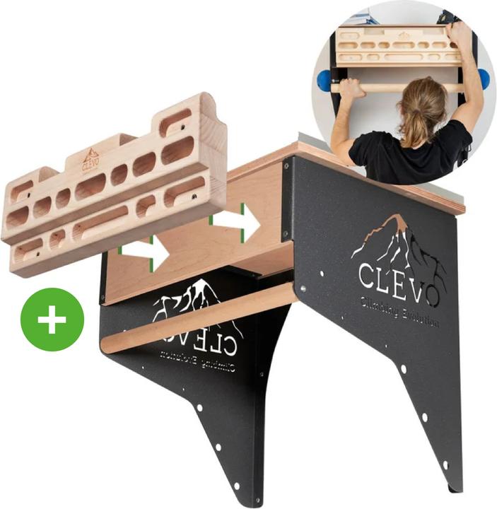 Actual product image Clevo Climbing Bundle CLEVO Wall + Hangboard