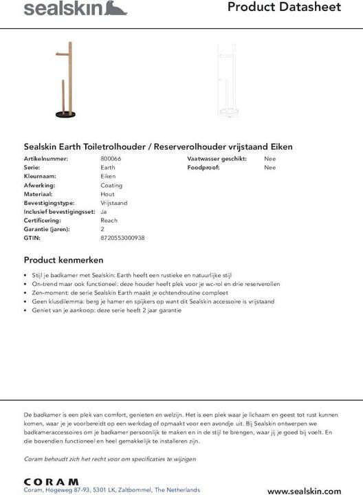 Actual product image Sealskin Earth