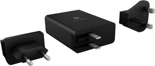 Produktbild Icy Box USB Power Delivery Netzteil, 100 Watt, 2x Type-C®, 2x Type-A, EU, UK, US Stecker (100 W, 2 Ports)