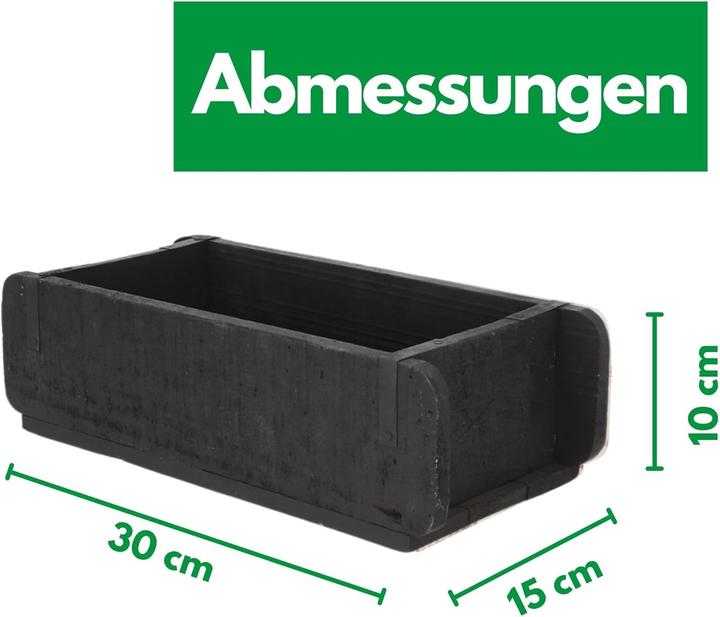 Immagine prodotto Novaliv Holzkiste Vintage Schwarz 30 x 15 x 10 cm Alte Ziegelform Holz EIN KAMMER Allzweckkiste aus (30 x 15 x 10 cm)