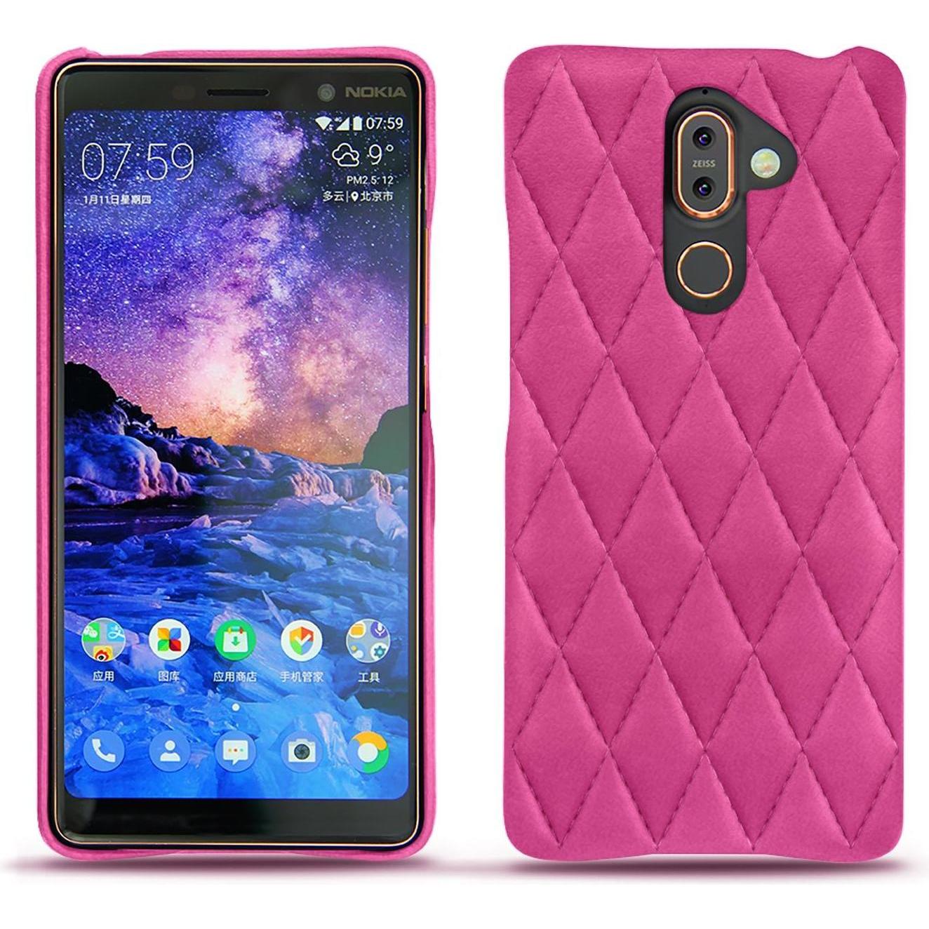 Thumbnail - Noreve Lederschutzhülle (Apple iPhone 7 Plus), Smartphone Hülle, Rosa