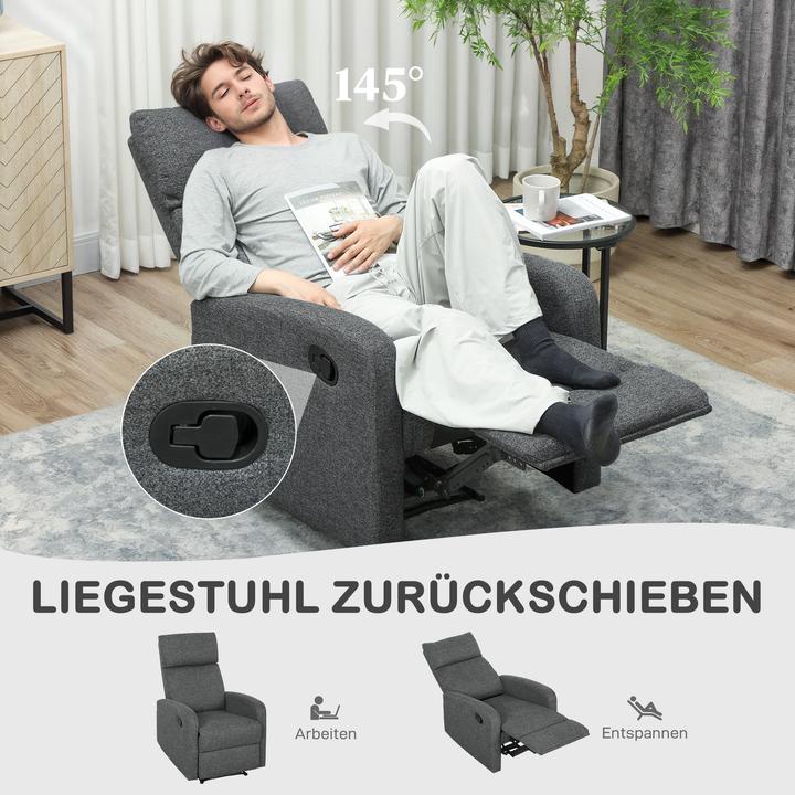 Actual product image Homcom Relaxsessel Polyester Dunkelgrau
