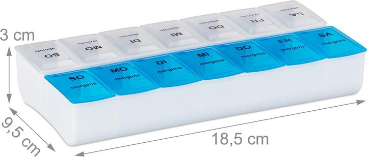 Actual product image Relaxdays Pill Organiser with 2 Compartments