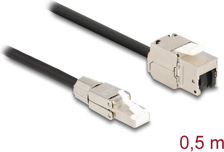 Immagine prodotto Delock Cavo RJ45 collegabile in campo (S/FTP, CAT6a, 0.50 m)