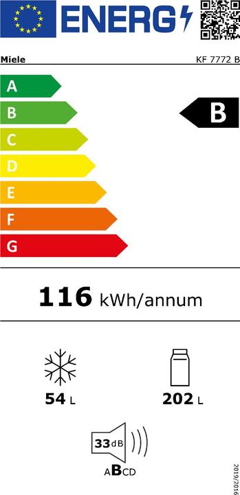 Energie-Label Miele KF 7772 B (256 l)