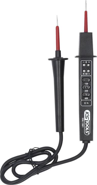 Image du produit KS Tools Détecteur de polarité et testeur pique-câbles avec revêtement isolant 6-400 V (CAT II 1000V)