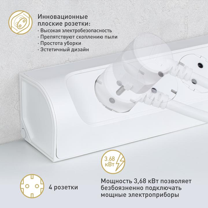 Produktbild Legrand Perfect-Fit Ecksteckdosenleiste (4 x, CEE 32/5, 1 m)
