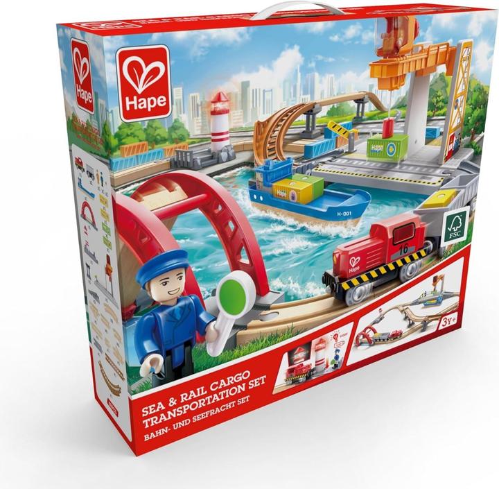 Produktbild Hape Sea + Rail Cargo Transportation Set