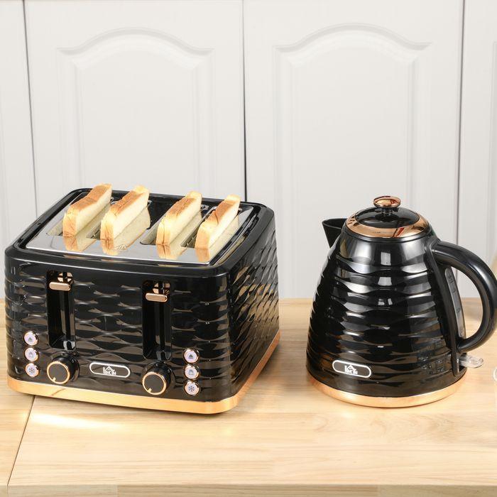 Produktbild Swisshandel24 2-in-1 Toaster und Wasserkocher Set, 7 Bräunungsstufen, Auftau- und Aufwärmfunktion, Grau (1.70 l)