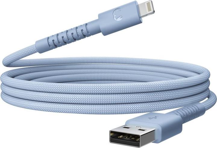 Actual product image Fresh'N Rebel Fresh 'n Rebel USB-A zu Lightning silicone geflochtenes Kabel "FlexWave" 2m, Vivid Blue (2 m, 12 W)