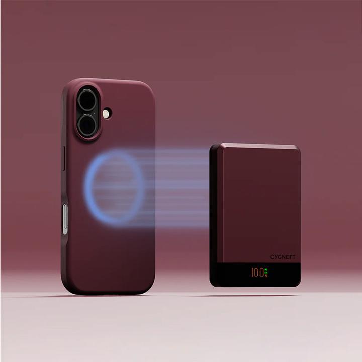 Produktbild Cygnett MagSlim 10.000mAh Powerbank Cherry (10000 mAh, 72000000 W, 37 Wh)