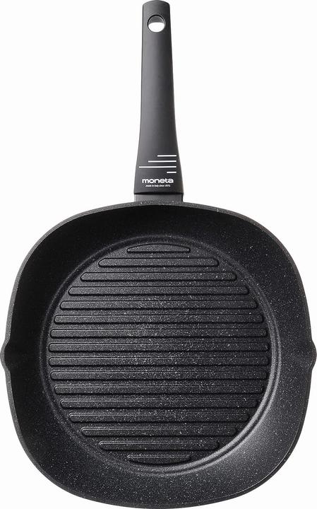 Actual product image Moneta Currency Zeus Induction Sandwich Maker, Aluminium, Grey, 28/28 cm (Frying pan, Aluminium)