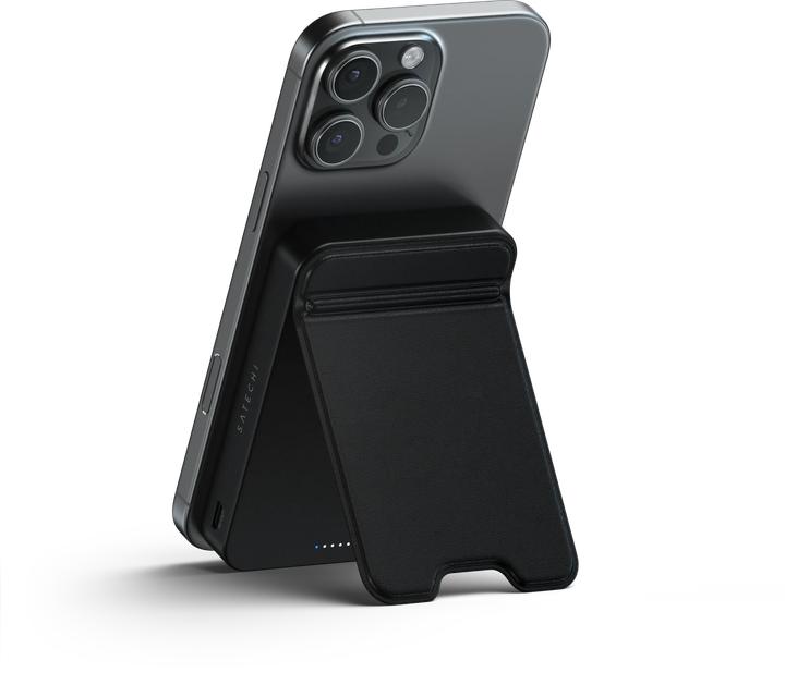 Actual product image Satechi OntheGo Magnetic Qi2 Powerbank Stand 10000 mAh Black (10000 mAh, 20 W)