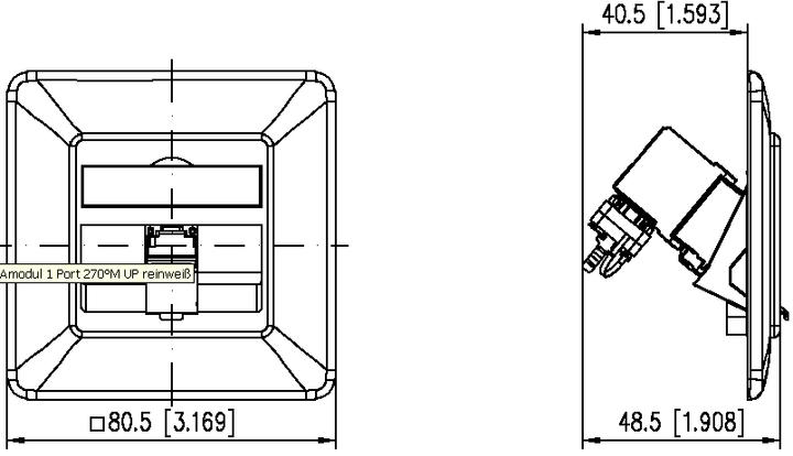 Produktbild Metz Connect BTR Outlets Flush with 270 ° Modules