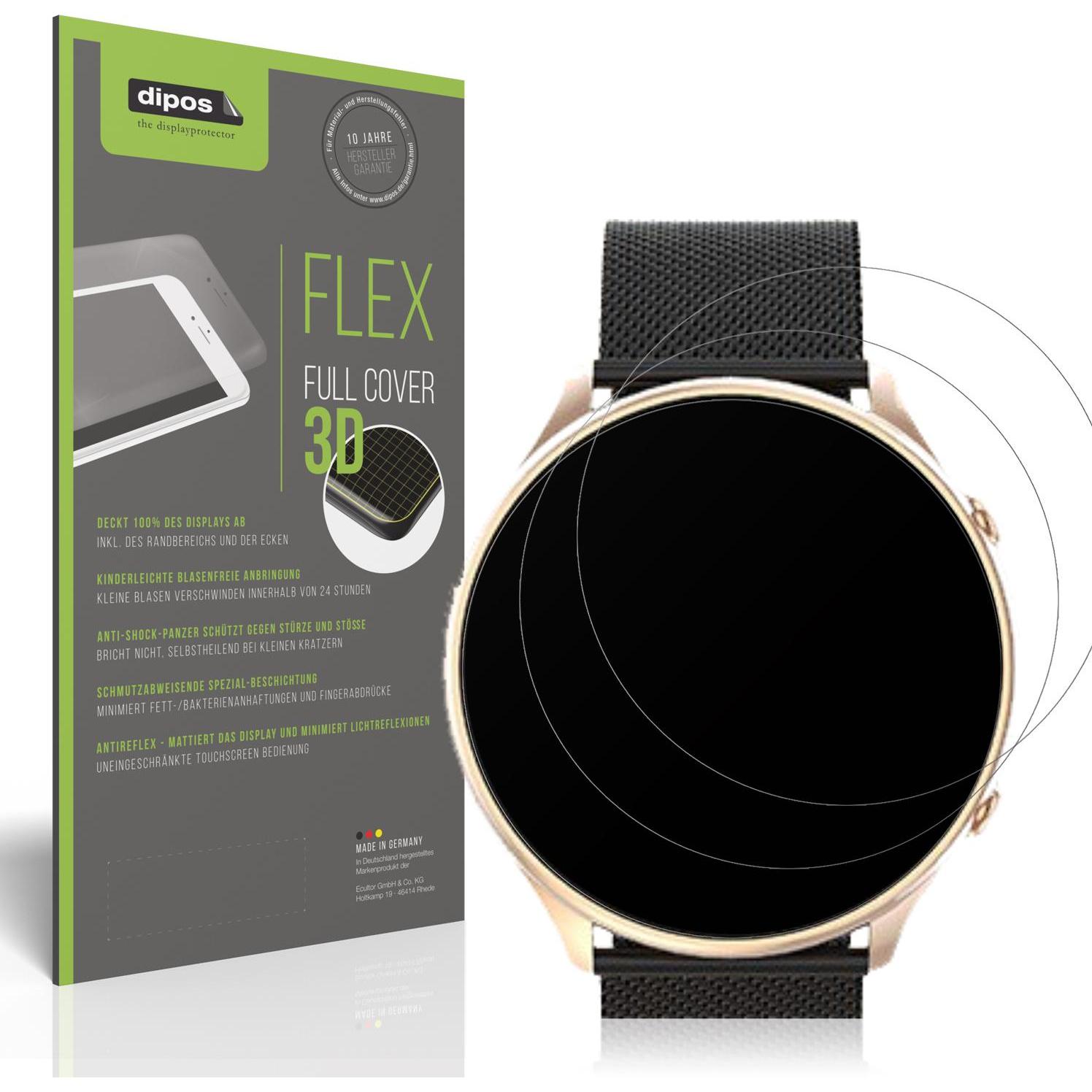 Dipos Full Cover Schutzfolie Matt, Smartwatch Schutzfolie, Transparent
