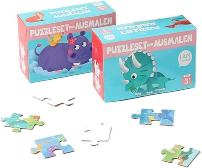 Produktbild I Am Creative Puzzleset zum Ausmalen (20 Teile)