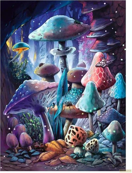 Produktbild Ravensburger Adult puzzle 500 Teile - Moonlight Mushrooms (500 Teile)