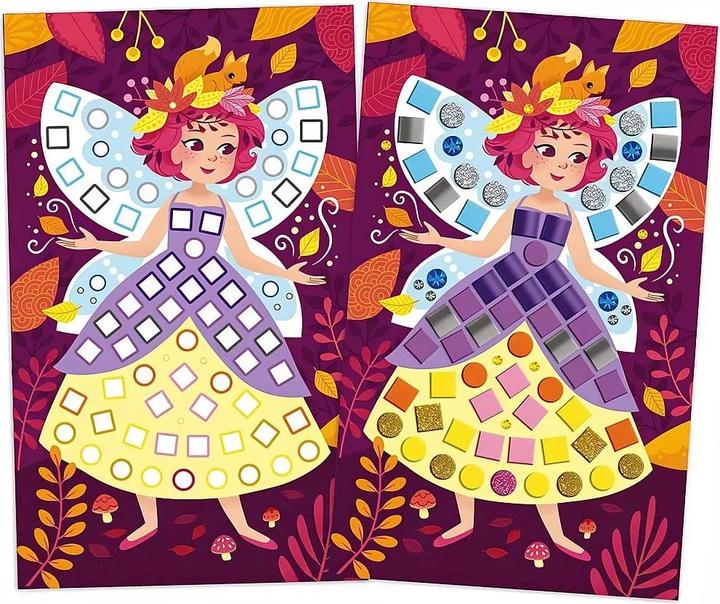 Actual product image Janod J07962 Mosaic princesses and fairies-Les Ateliers du Calme set for creative leisure activities