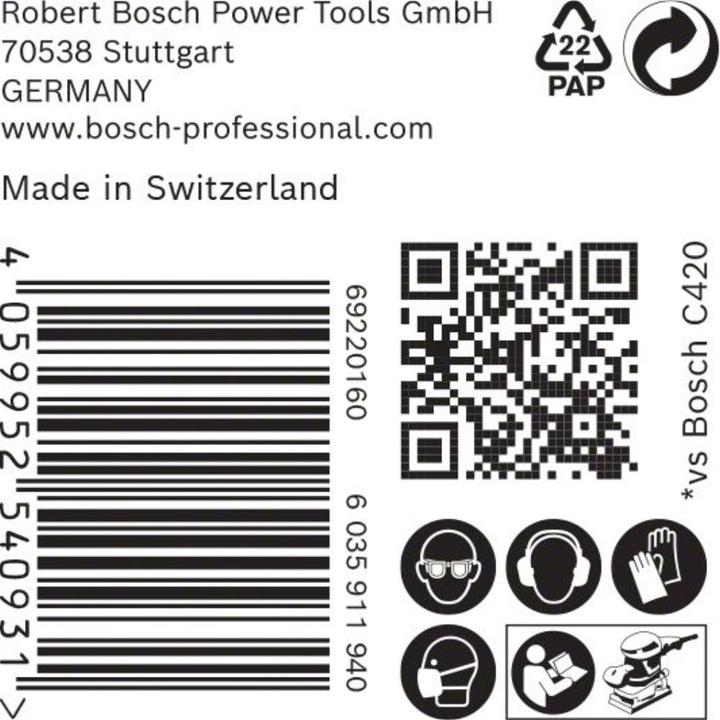 Actual product image Bosch Professional Zubehör EXPERT M480 Sanding net for orbital sanders, 93 x 186 mm, G 150, 50 pcs. (150)