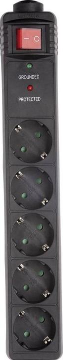 Produktbild Gembird SPG5-C-15, Überspannungsschutz Steckdosenleiste, AC (5x, CEE 7/3, 4.50 m)