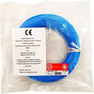 Rs Pro, Kabelleitung, Schaltdraht / 0,08 mm², 28 AWG, Blau ETFE isoliert, 50m (50 m)