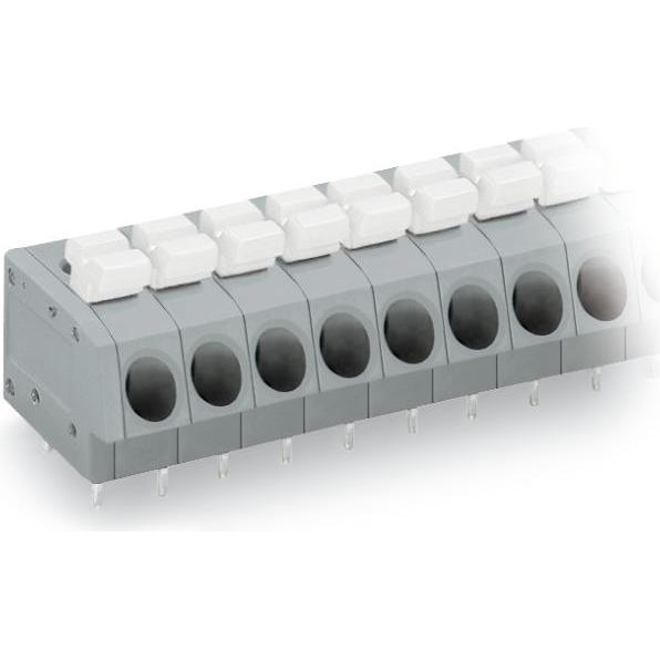 Wago, Collegamento per cavi, 804-113 Morsettiera a 1 filo per circuiti stampati 0,5-2,5 qmm grigio