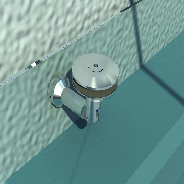 Produktbild Swisshandel24 Vordach gehärtetes Glas, Edelstahl Klarglas (150x90 cm) (M)