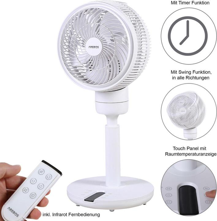 Arebos 3D Bodenventilator (55 dB)