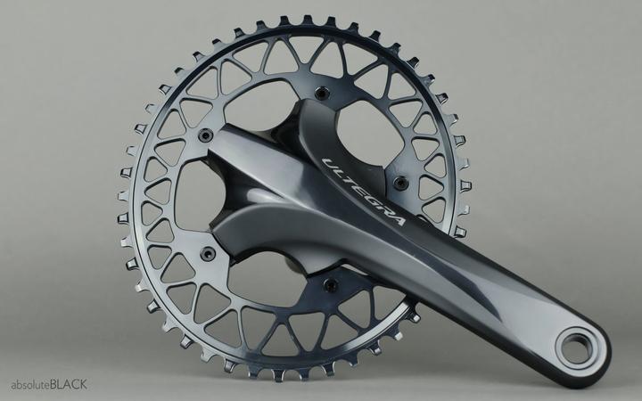 Image du produit AbsoluteBLACK aBLACK Cyclocross OVAL GRAVEL 1x 110BCD 5 holes 44-48 BLACK NOIR (48)