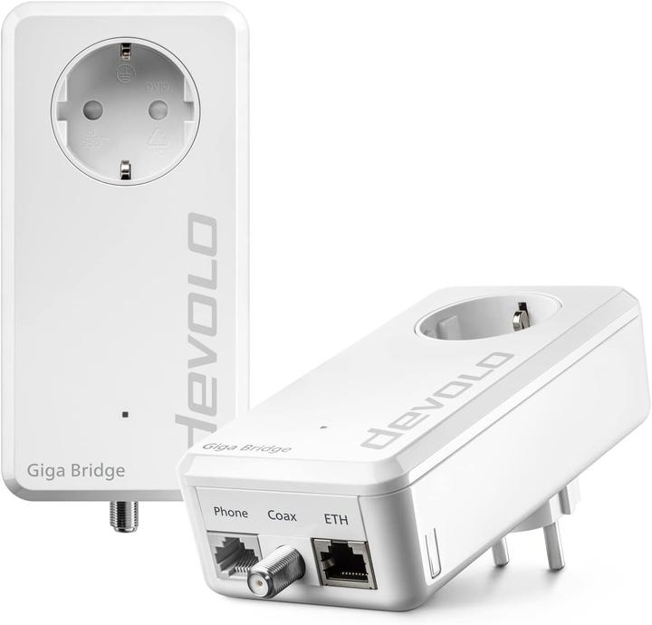 Image du produit Devolo Kit adaptateur coaxiale pour connexion fibre optique jusqu'au routeur via câblage existant