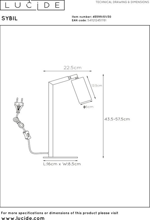 Actual product image Lucide Sybil (GU10)