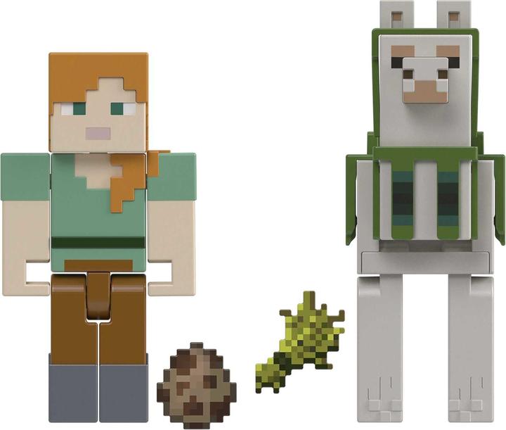 Actual product image Mattel Minecraft - Alex and Llama 2 pack. (GTT53)