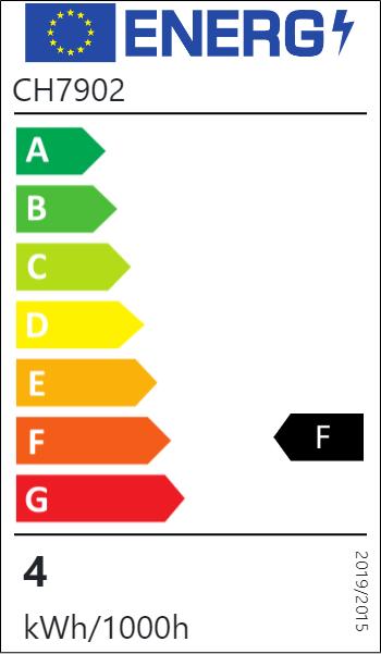 Etichetta energetica Casativo Lampadina LED a filamento, C35, E14, 400 lm, 4 W, 2500 K, bianco caldo (E14, 400 lm)