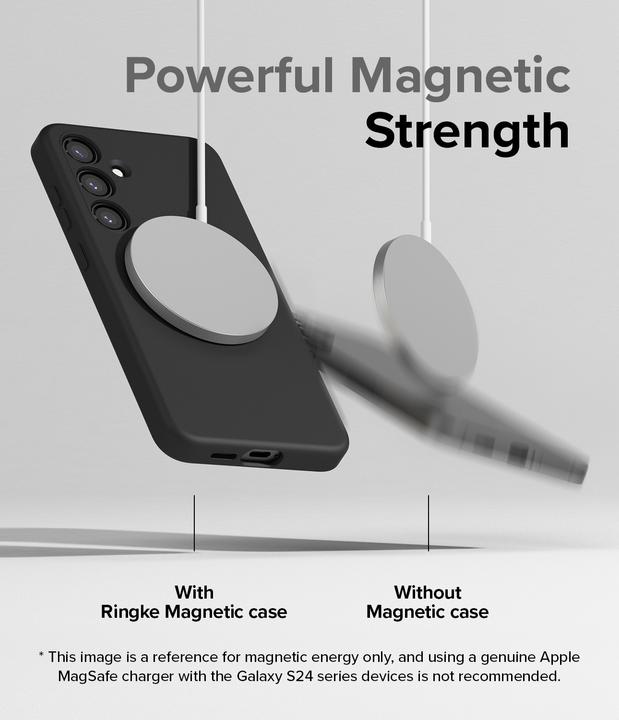 Actual product image Ringke Case for Galaxy S24 SILICONE MAGNETIC BLACK (Samsung Galaxy S24)