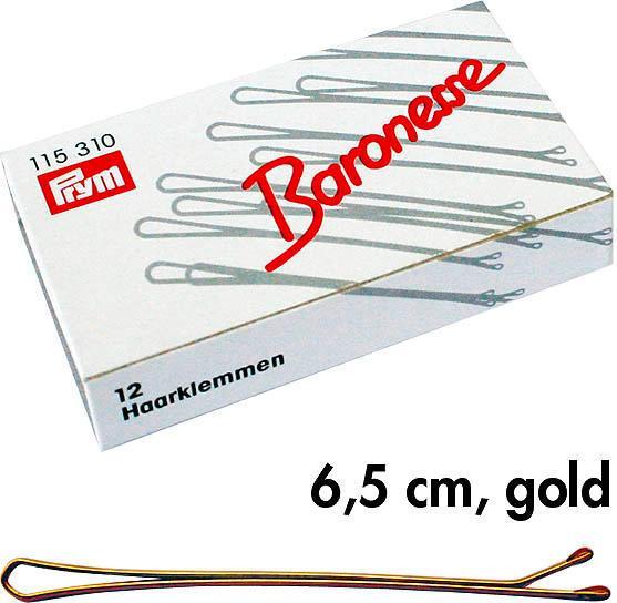 Produktbild Baronesse Klemmen 120er Box 6,5cm gold (12 Stk.)