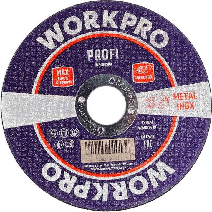 Workpro Cutting disc, stainless steel, profi - ø125 x 1.6 x 22.2 mm