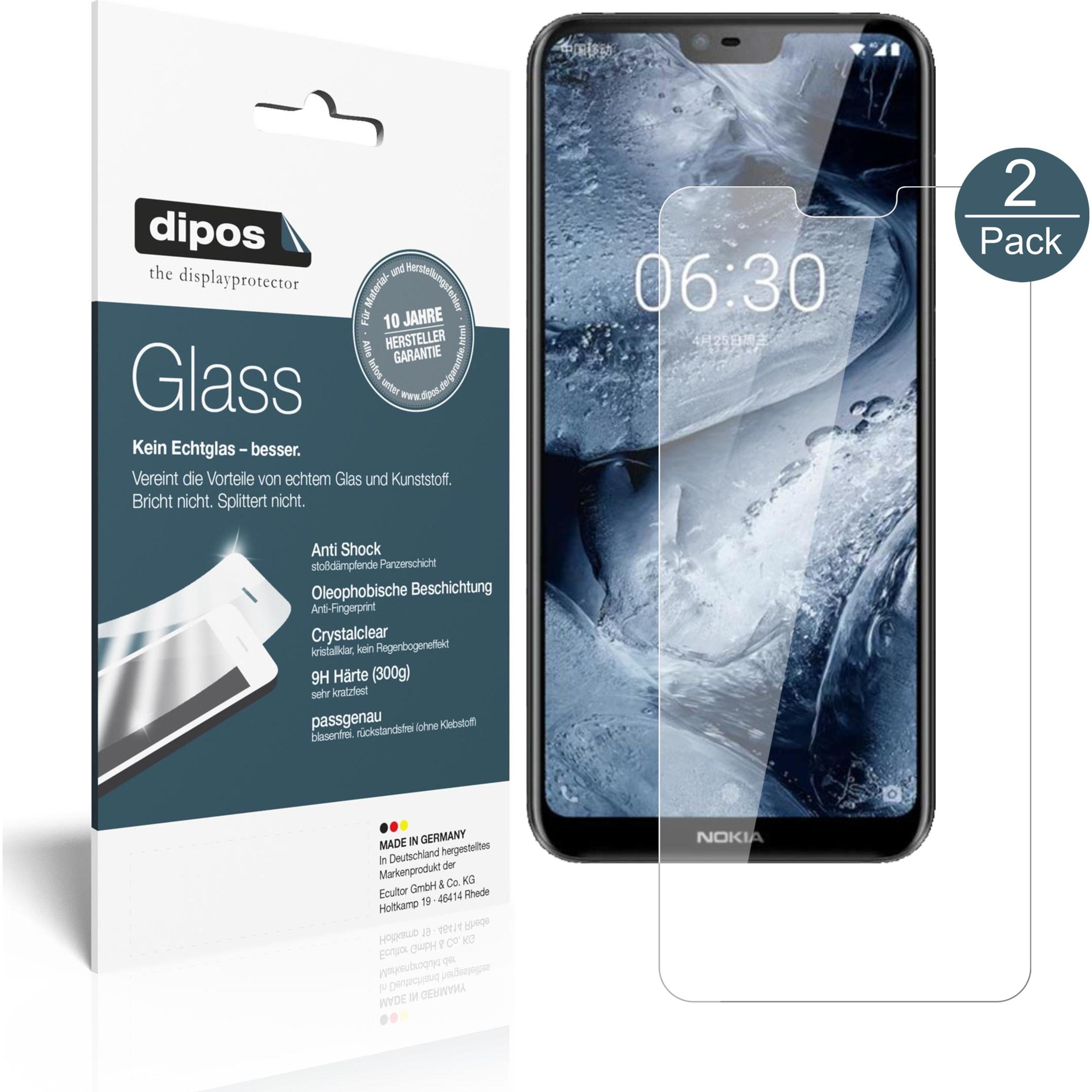 Thumbnail - Dipos Displayschutz Anti-Shock (2 Stück, Nokia X6), Smartphone Schutzfolie, Transparent