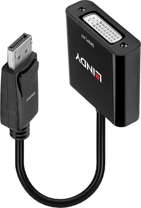 Image du produit Lindy Adaptateur DisplayPort vers DVI-D (actif, Eyefinity, Surround, Collage compatible) (DVI, 15 cm)