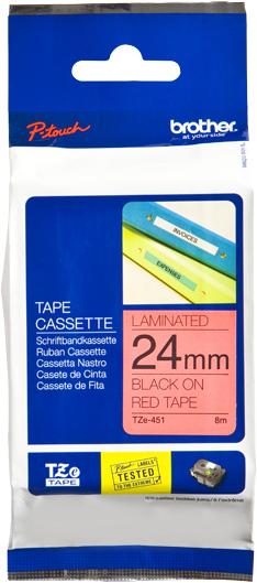 Produktbild Brother TZE451 Etiketten erstellendes Band (2.40 cm, Rot)