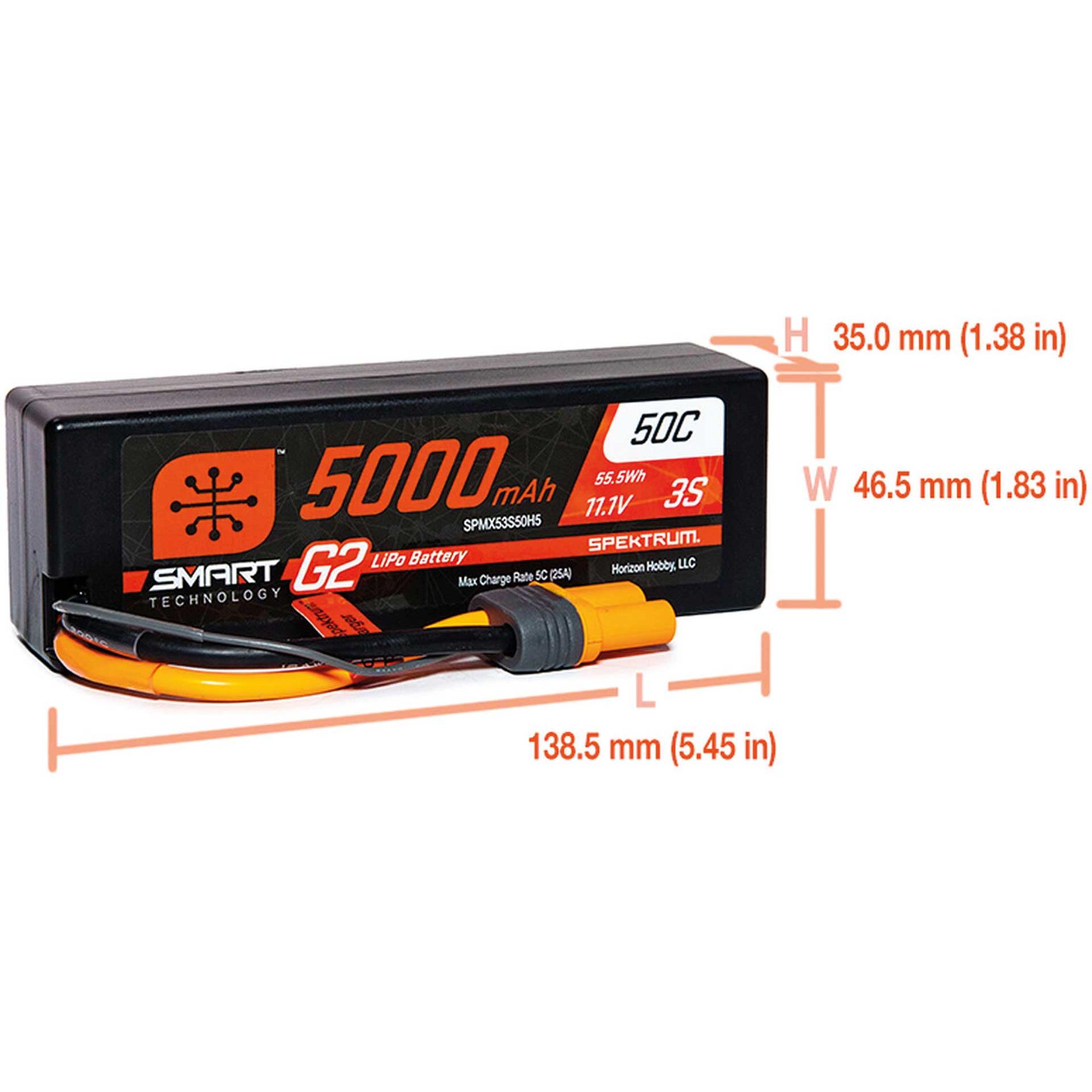 Thumbnail - Spektrum Smart Powerstage Surface Bundle: 5000mAh 3S LiPo Battery / S155 Charger